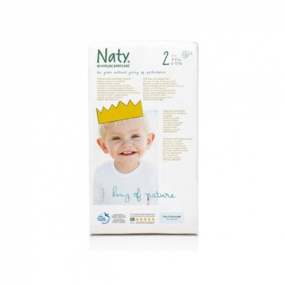 Подгузники Naty 2 (3-6 кг), 34 шт, малая упаковка 