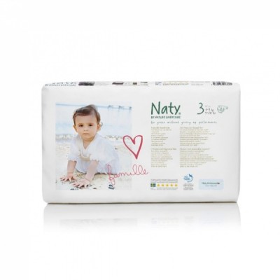 Подгузники Naty 3 (4-9 кг) 52 шт, экономичная упаклвка