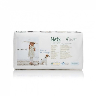 Подгузники Naty 4+ (9-20 кг) 44 шт, экономичная упаковка
